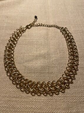 Gold-Tone Link Statement Chocker - Women Jewelry 15.5”